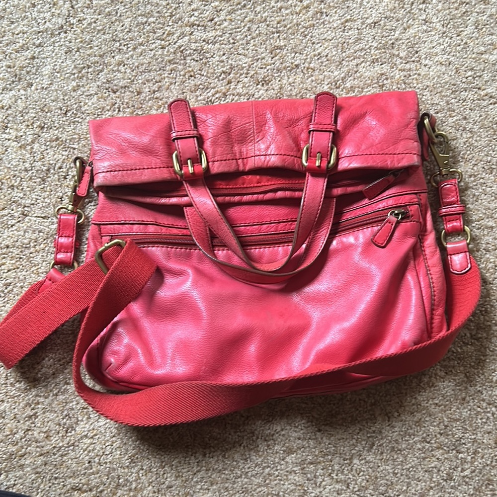 Authentic Fossil Explorer Foldover Crossbody Tote - Picture 5 of 7